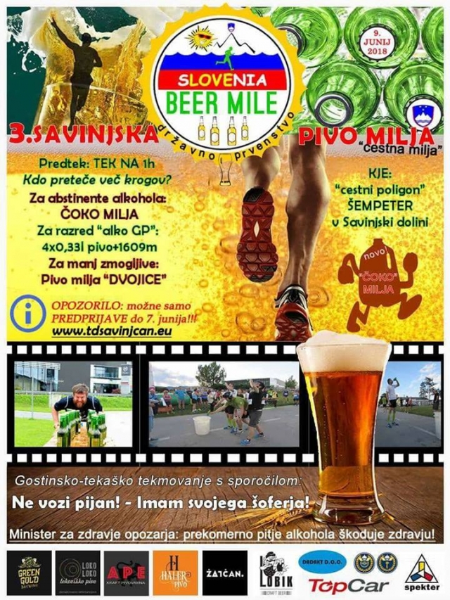 Pivo milja: V Savinjski bo teklo pivo, pa tudi teklo se bo