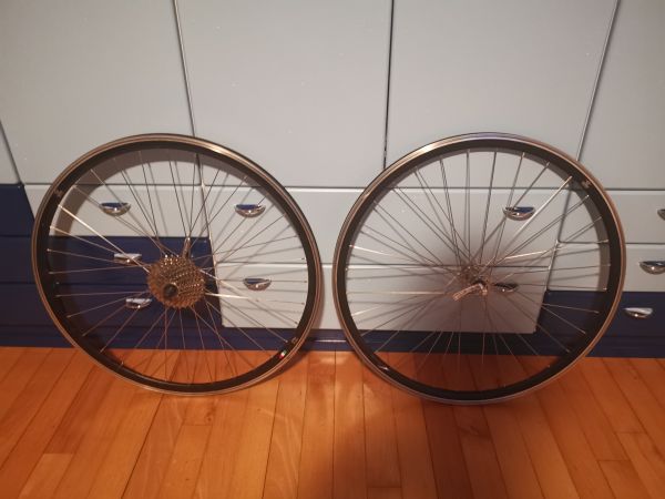 Alu obroče brez pnevmatik + Shimano 11-32 10 redno akseto